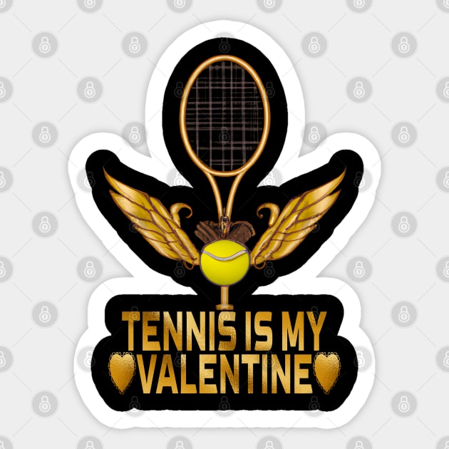 Tennis Is My Valentine, Tennis Lovers Sticker by MoMido